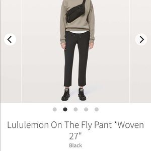 Lululemon On The Fly Pant 27” Black